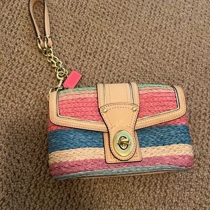 Coach straw mini bag